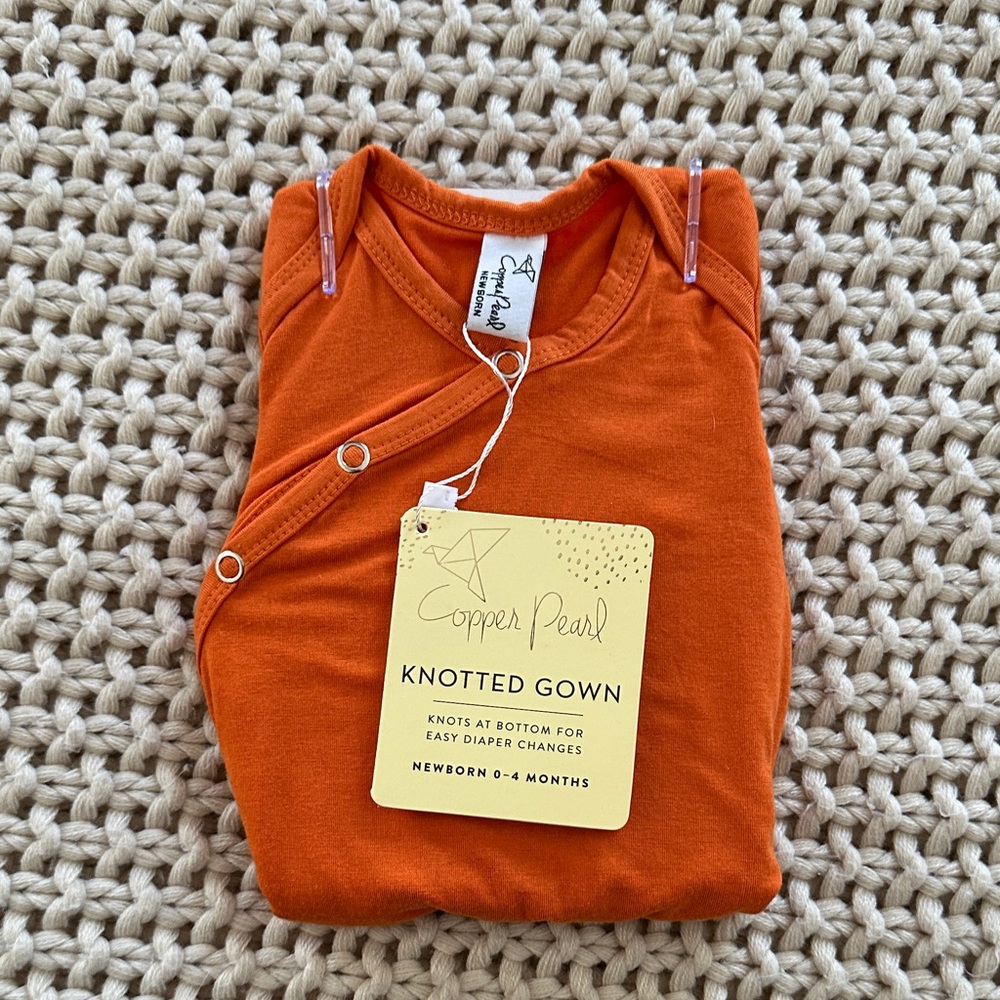Copper Pearl Orange Knotted Gown